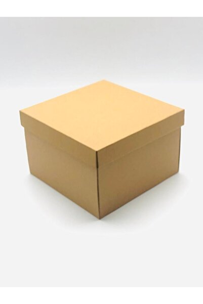 Genel Markalar 23x23x15 Kraft Çok Amaçlı Kutu Karton Kutu Pasta Kutusu (10 Adet)