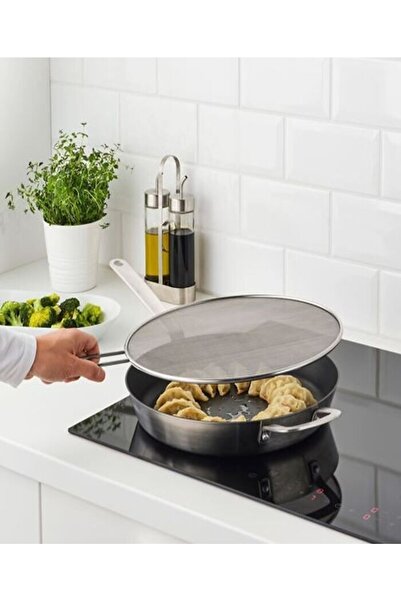 Genel Markalar Yağ Sıçratmaz 34 Cm Koruyucu Kızartma Kapağı Yağdan Koruyucu Tel Kapak