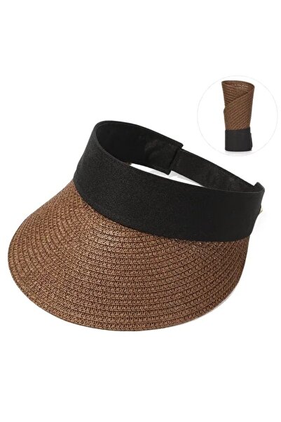 Shopiolog Pălărie cu vizor de paie pentru femei