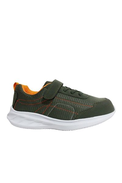 Polaris Khaki Orange Velcro Sneakers Sports Shoes