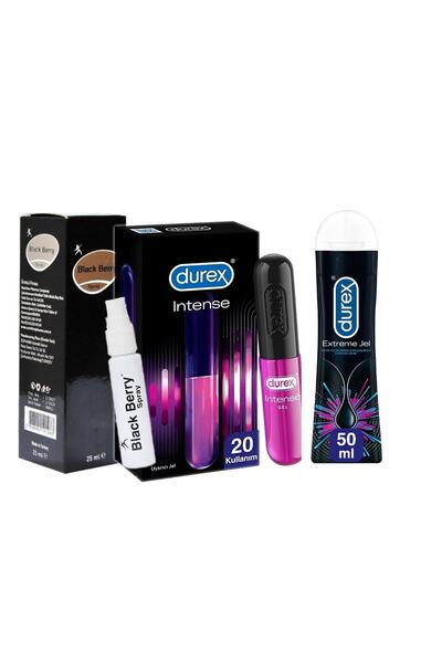Durex Intense Uyarıcı Jel Black Berry Bitkisel  Sprey Extreme Kayganlaştırıcı