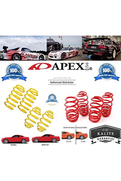 APEXİ Seat Ibiza Uyumlu 3.5 Cm Spor Helezon Yay 2009-2017 Model Uyumlu 1,0-1,...