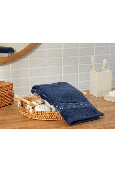 English Home Πετσέτα χεριών Navy Blue Deluxe Cotton Low Twist - 30x50 cm