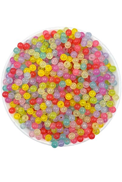 Hedef Bijuteri مزيج شفاف 6 مم / خرز بلاستيكي مستدير ملون باستيل متنوع، خرز مج...