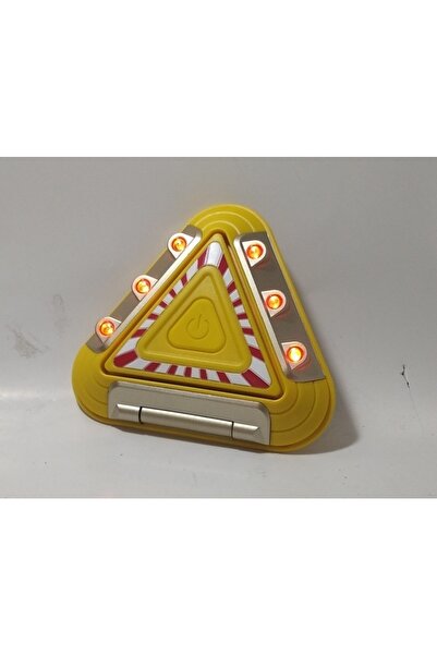 Sinbo 15x3 Cm Flaşörlü Üçgen Reflektör Kaza Tamir Lastik Değişimi Uyarı Lambası 3 Adet Pille Çalışır