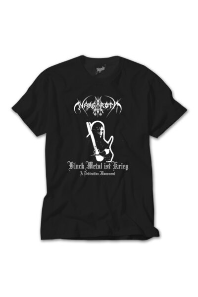 Z zepplin تي شيرت Nargaroth Black Metal Ist Krieg باللون الأسود