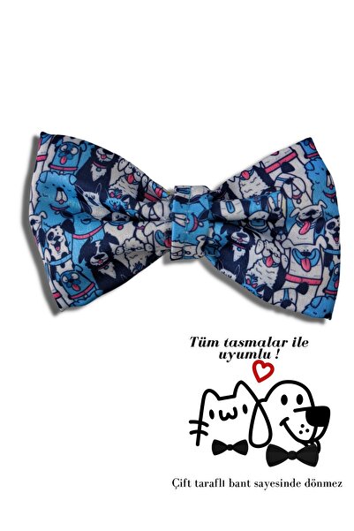 UTDpet ربطة عنق للكلاب والقطط Bluedoggy (بدون قرص)