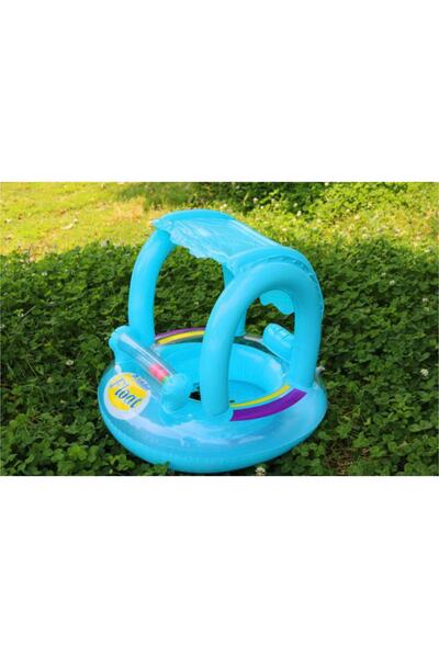 LifeComfort Gölgelikli Bebek Botu, Bebek Simidi, Güneşten Koruyucu, Mavi