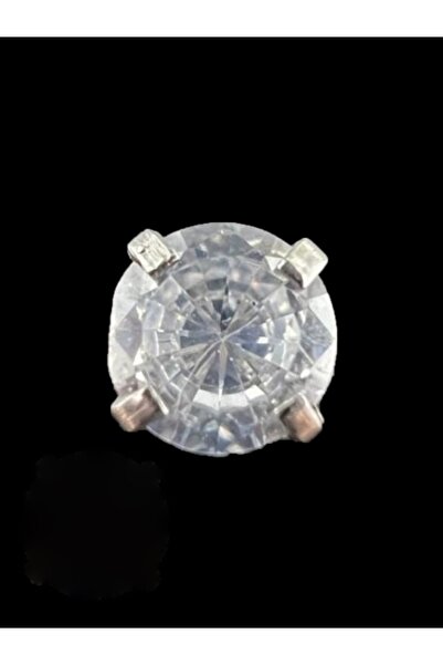 MAZEN 316l Paslanmaz Kararmaz Cerrahi Çelik Zirkon Taşlı 8mm Tragus Helix Kık...