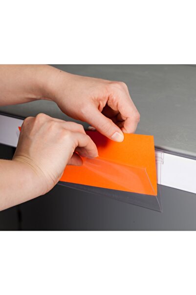 DamgaMarket Etichetă de preț pentru raft tip V adeziv PVC 7,8 cm X 10 cm - Pachet de 50 - Pr-78100