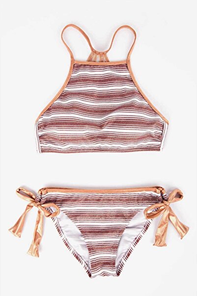 AYYILDIZ 1451 Kahve Kız Çocuk Bikini Takımı