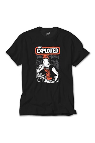 Z zepplin Μαύρο μπλουζάκι The Exploited On Stage