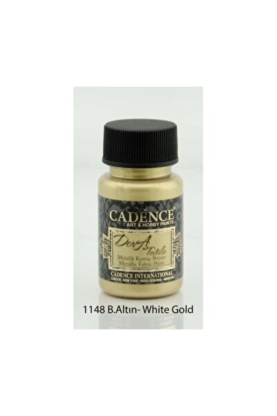 Cadence Textile Metalik Kumaş Boyası 50 Ml. 1148 Beyaz Altın