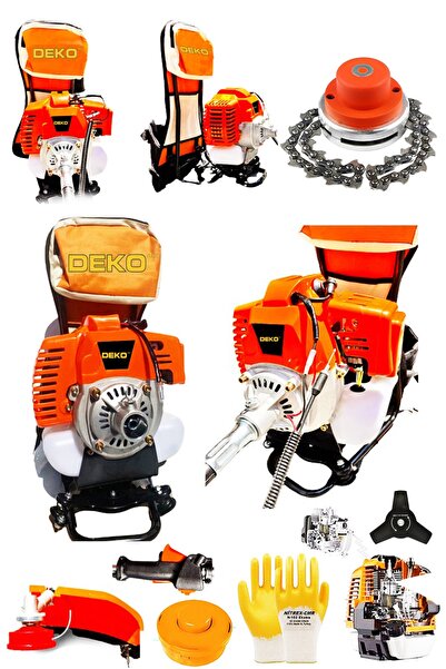 DEKO TURKEY Turbo Çelik Krank 3.2 Hp 63cc Benzinli Sırt Tipi Tırpan Çayır Ot ...