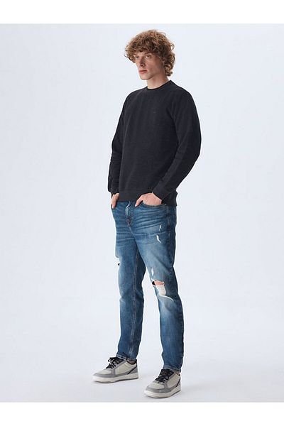 Ltb Crew Neck Anthracite Sweatshirt