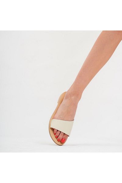 HalikarnasSandals شبشب نسائي من الجلد الطبيعي - 8615