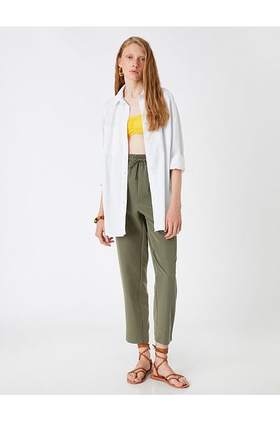 Koton Khaki Damenbekleidung - Bindegürtel, Modal-Mix 2sak40072pw