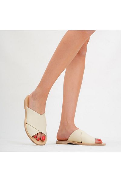 HalikarnasSandals شبشب نسائي من الجلد الطبيعي-8611