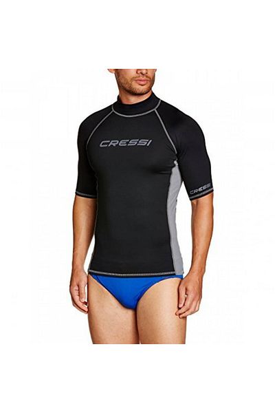 Cressi Rash Guard Man Short Sleeve T-shirt Black-grey-no:4
