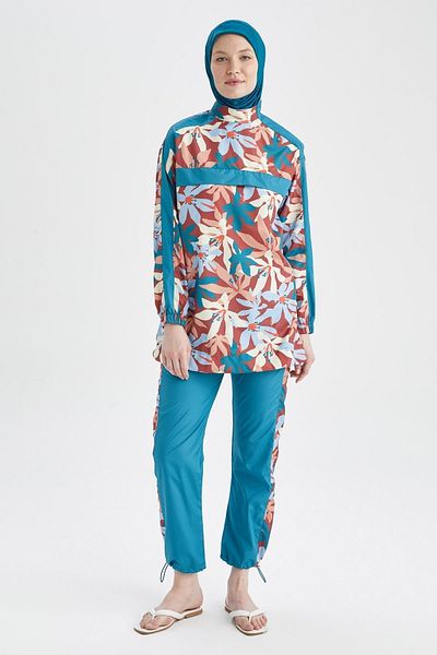 DeFacto Regular Fit Flower Patterned 4-Piece Burkini X5228az22hs