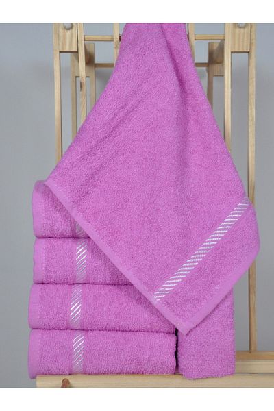 Şelale Can 6-Piece Pink Colored Water Absorbent Cotton 28x50 Kitchen Towel/Drying Cloth 646 grams