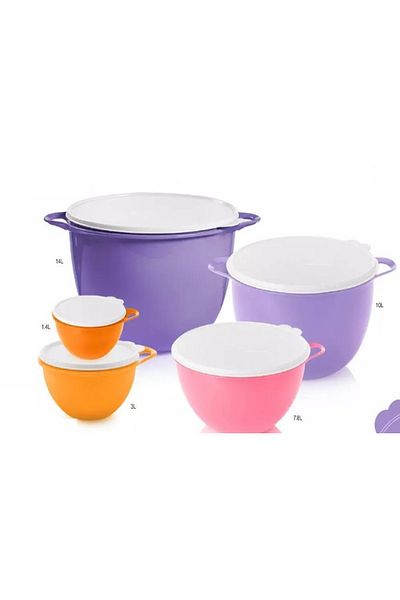 Tupperware Large Mega 5 Piece Mixed Storage Container Set