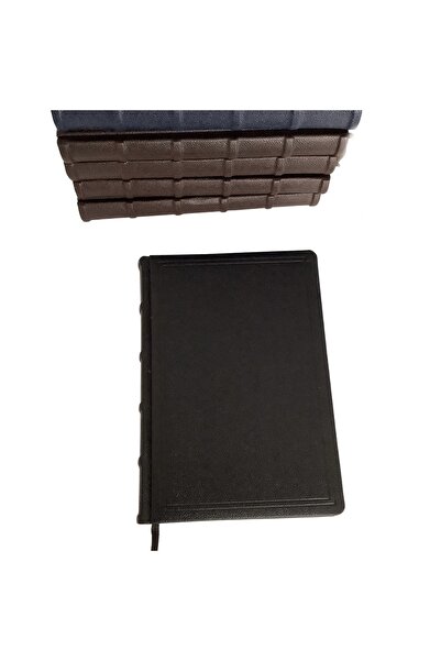 blume Caiet Acar Quimpir 14,3*20,5 Cm Copertă Tare Piele Veratică Necăptușită Caiet Negru cu Pictură Aurit