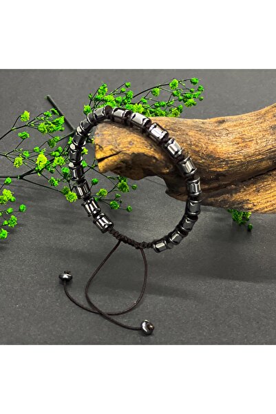 OSMANLI DEĞERLİ TAŞ Sertifikalı Hematit Doğaltaş Bileklik 6 Mm, B943