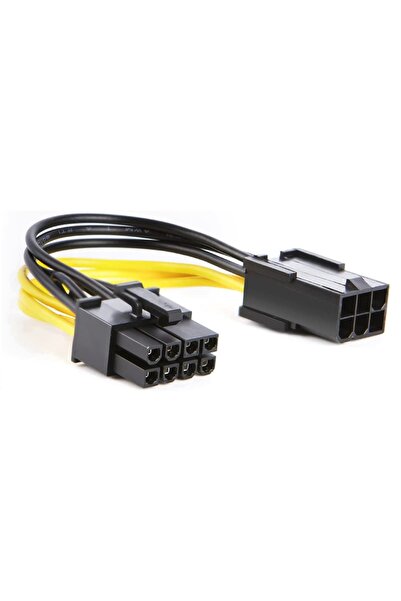 aogo 6 Pin 8 Pin Çevirici Kablo 15cm 6pin Erkek - 8pin Dişi Pcıe Express Ekra...