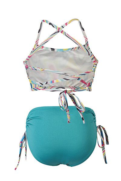 İYİBU Strappy Girl's Swimsuit 2-Pece Set Ρυθμιζόμενη Νέα Σεζόν Στενή Εφαρμογή