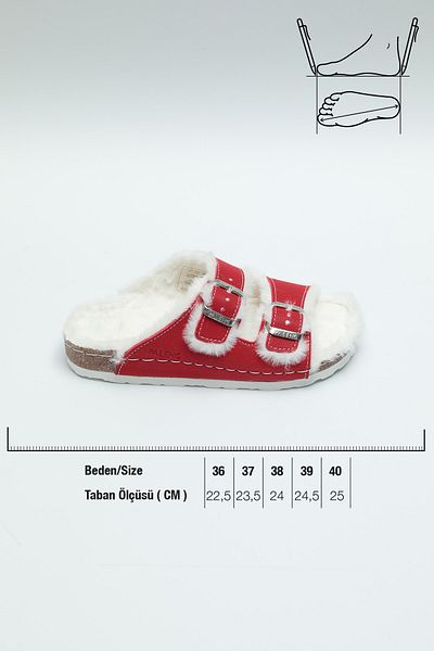 Paleng Cork Sole Plush Winter Women's Slippers