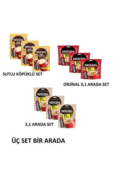 Nescafe 3 Lü Set Hepsi Bir Arada