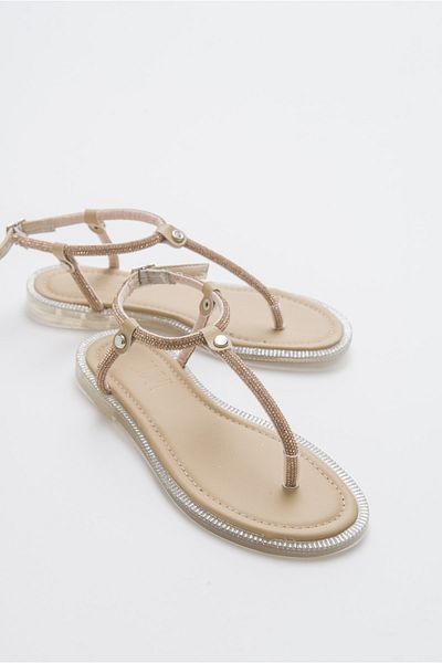 Luvi Mono Skin Stone Flip Flops Women's Sandals