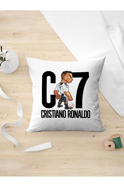 Panorama Ajans Față de pernă Cr7 Cristiano Ronaldo Minimal Footballer Design