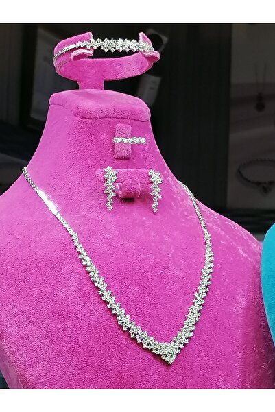 SERAY KUYUMCULUK GÜMÜŞ Pırlanta Modeli Tasarım Gümüş Gelin Set