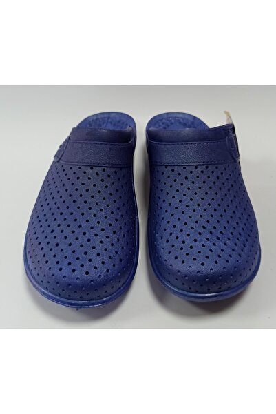 GEZER Тъмносиня неплъзгаща се пластмасова затворена предна част за баня, мивка, балкон, тераса, градински чехли