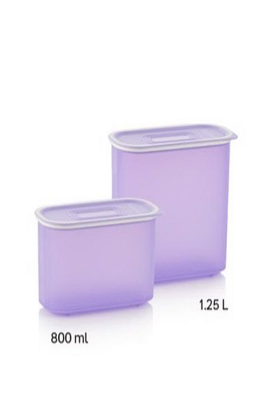 Tupperware Lilac Oval Storage Container Set 2 Pieces Esc