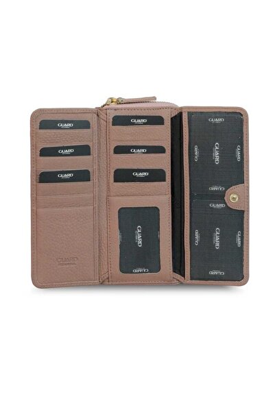 GUARD Γυναικείο πορτοφόλι από δέρμα σε σκόνη
