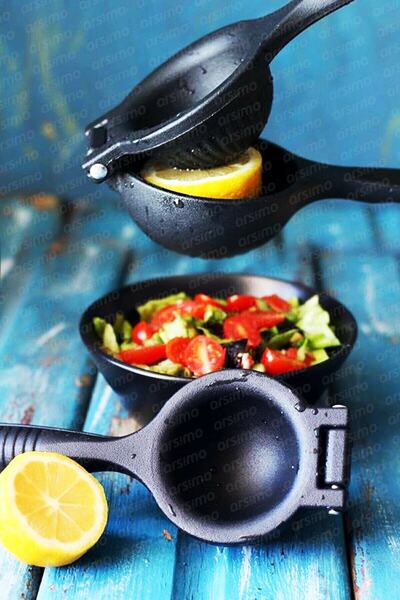 Arsimo Pratik Döküm Metal Limon Sıkacağı Paslanmaz Soyulmaz Siyah