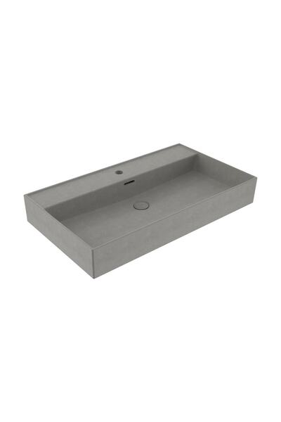 Bocchi Milano 80 Cm Lavabo 1377-069-0126 Mat Beton Gri -yeni