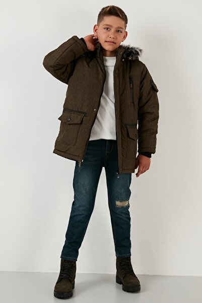 Lela Boys' Winter Coat - Plush Lined, Detachable Hood, Pockets 5760019