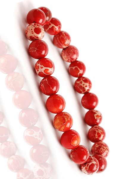 Tesbih Atölyesi Certified Natural Red Varicite Stone Bracelet