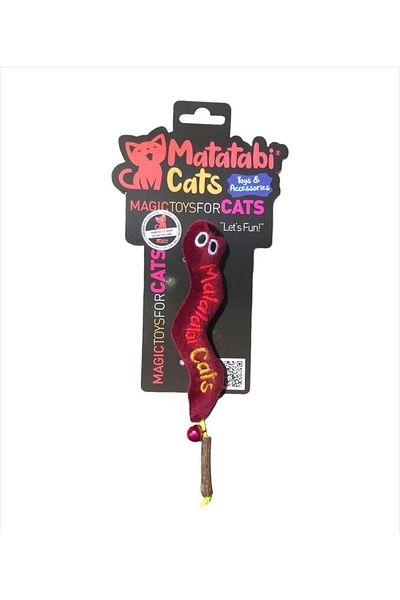 matatabi kedileri Matatabi Cats Wormy Sound and Natural Matatabi Plush Cat Toy 17 Cm (Does Not Contain Catnip/mint)