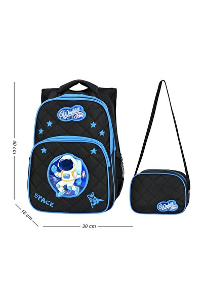 Waddell Lisanslı Astronot Emboss Ilkokul Sırt Çantası Ve Beslenme Çantası
