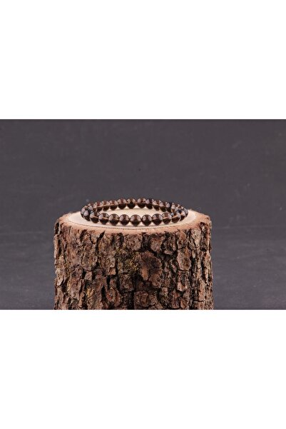 OSMANLI DEĞERLİ TAŞ Sertifikalı Dumanlı Kuvars Doğaltaş Bileklik 6 Mm B171