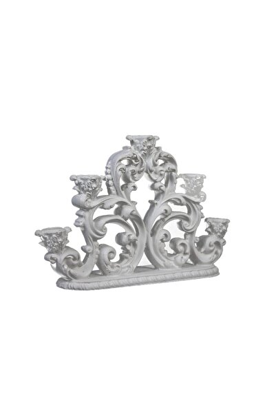 Animer Sanat Beşli Mumluklu Şamdan