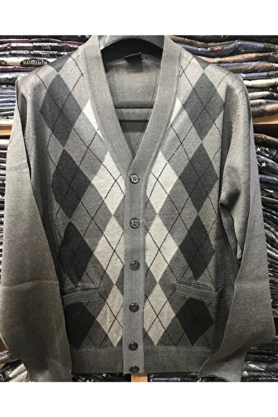 MODA Ανδρική ζακέτα με σχέδιο μπαμπά - Λεπτή σχεδίαση