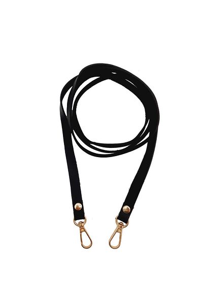 angel çanta aksesuar Τσάντα χωρίς ραφή μοντέλο Light Gold Metal Spaghetti - Χρώμα Μαύρο Λαβή