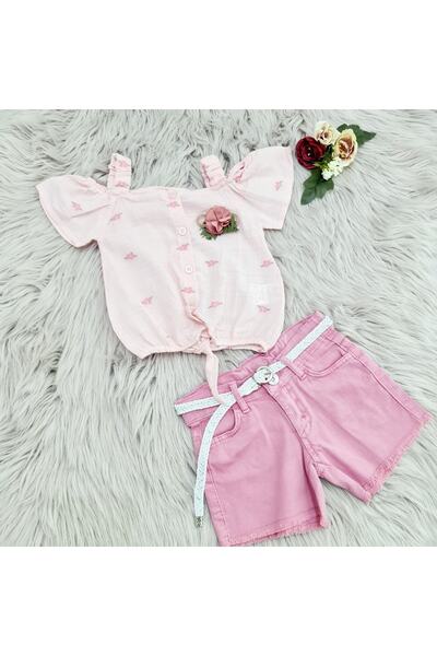 Panda Renkli Çiçekli Takım