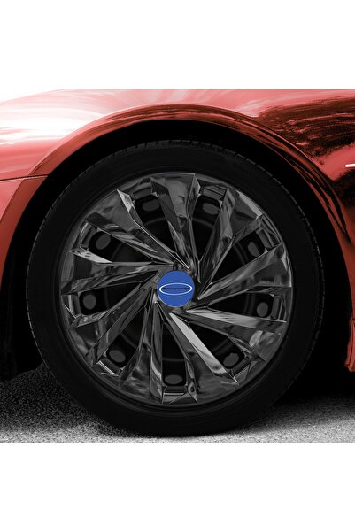 Genel Markalar Ford Focus 15 Inç Uyumlu Jant Kapağı Amblemli Piano Black 4 Ad...
